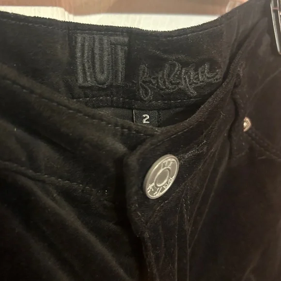 KUT from the Kloth Women's Black Diana Velvet Jeans VIV Toothpick Skinny size 2 - Picture 8 of 10